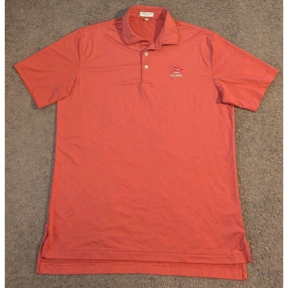 Peter Millar Summer Comfort Los Angeles Country Club LACC Coral Red Men's Med - Picture 2 of 8